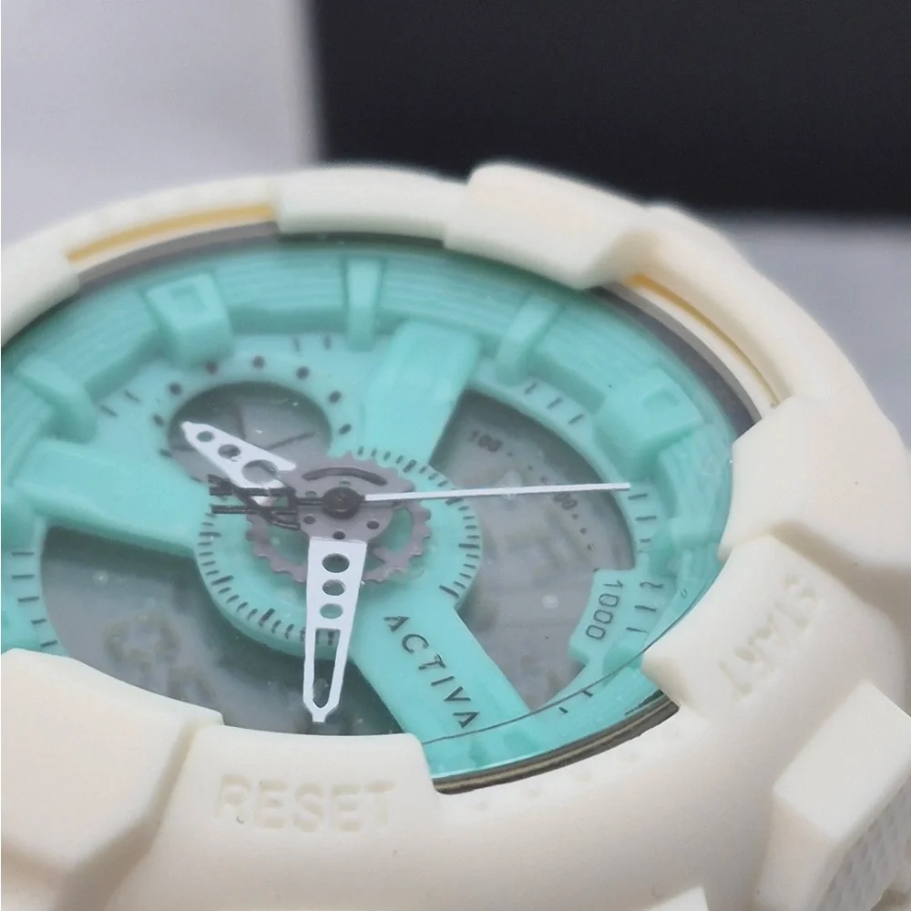 Activa White and Teal Sport Digital-Analog Watch By invicta